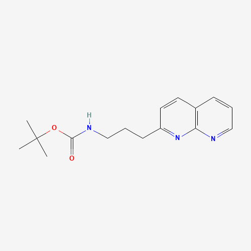 tert-butyl N-[3-(1,8-naphthyridin-2-yl)propyl]carbamate (CAS: 227751-85-1) - Chemical Structure and Molecular Formula 