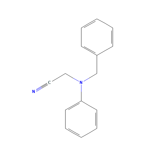 2-(N-benzylanilino)acetonitrile (CAS: 36271-19-9) - Chemical Structure and Molecular Formula 