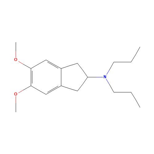 5,6-dimethoxy-N,N-dipropyl-2,3-dihydro-1H-inden-2-amine (CAS: 82668-33-5) - Chemical Structure and Molecular Formula 