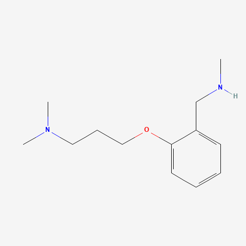 N,N-dimethyl-3-[2-(methylaminomethyl)phenoxy]propan-1-amine (CAS: 910037-06-8) - Chemical Structure and Molecular Formula 
