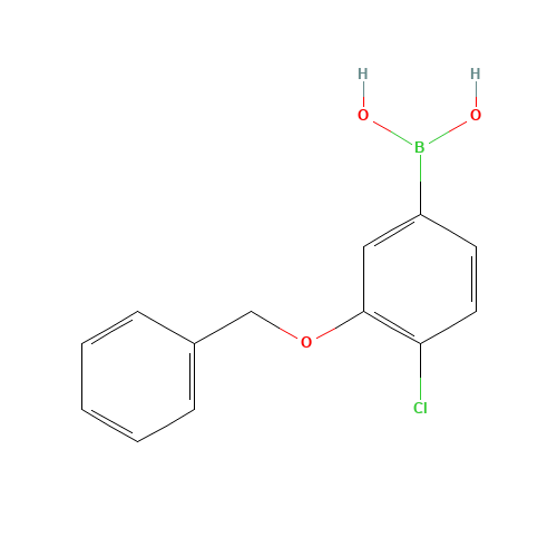 (4-chloro-3-phenylmethoxyphenyl)boronic acid (CAS: 1007170-24-2) - Chemical Structure and Molecular Formula 