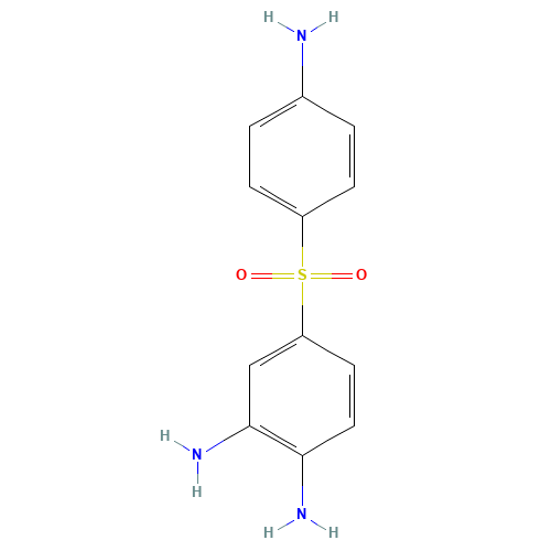 4-(4-aminophenyl)sulfonylbenzene-1,2-diamine (CAS: 17828-44-3) - Chemical Structure and Molecular Formula 