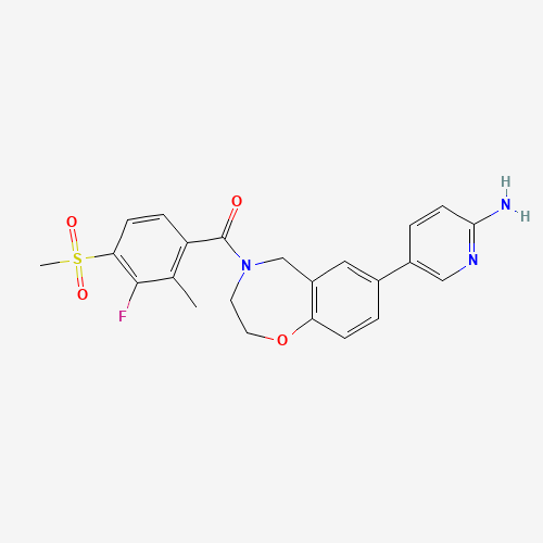 [7-(6-aminopyridin-3-yl)-3,5-dihydro-2H-1,4-benzoxazepin-4-yl]-(3-fluoro-2-methyl-4-methylsulfonylphenyl)methanone (CAS: 1251156-08-7) - Related Chemical Product
