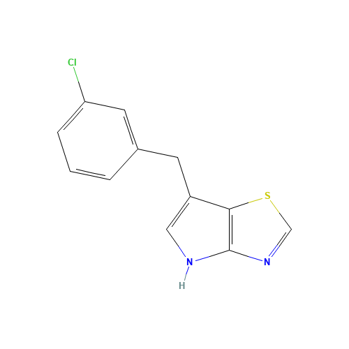 6-[(3-chlorophenyl)methyl]-4H-pyrrolo[2,3-d][1,3]thiazole (CAS: 1312363-51-1) - Chemical Structure and Molecular Formula 