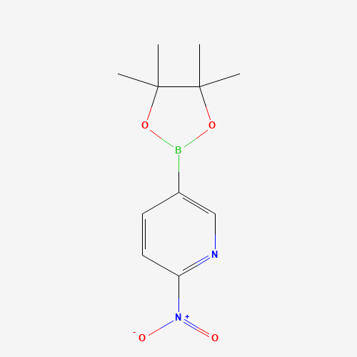 2-nitro-5-(4,4,5,5-tetramethyl-1,3,2-dioxaborolan-2-yl)pyridine (CAS: 1073371-93-3) - Chemical Structure and Molecular Formula 