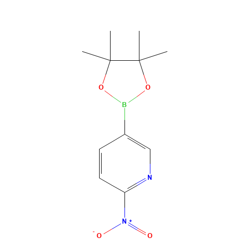 2-nitro-5-(4,4,5,5-tetramethyl-1,3,2-dioxaborolan-2-yl)pyridine (CAS: 1073371-93-3) - Chemical Structure and Molecular Formula 