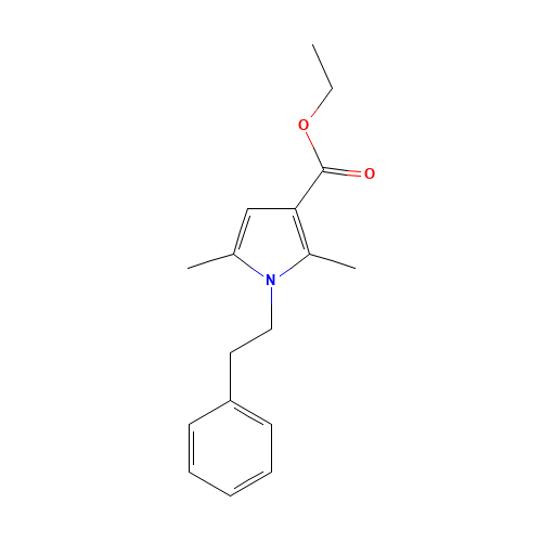 ethyl 2,5-dimethyl-1-(2-phenylethyl)pyrrole-3-carboxylate (CAS: 488100-58-9) - Related Chemical Product