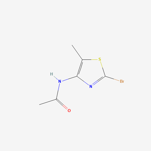 N-(2-bromo-5-methyl-1,3-thiazol-4-yl)acetamide (CAS: 70346-23-5) - Chemical Structure and Molecular Formula 