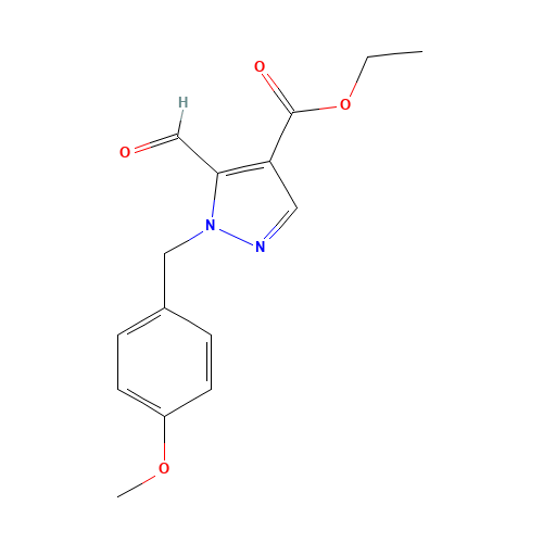 ethyl 5-formyl-1-[(4-methoxyphenyl)methyl]pyrazole-4-carboxylate (CAS: 1235314-11-0) - Related Chemical Product
