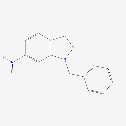 1-benzyl-2,3-dihydroindol-6-amine (CAS: 256924-07-9) - Chemical Structure and Molecular Formula 