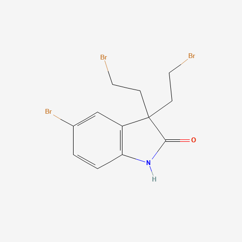 5-bromo-3,3-bis(2-bromoethyl)-1H-indol-2-one (CAS: 880079-37-8) - Related Chemical Product