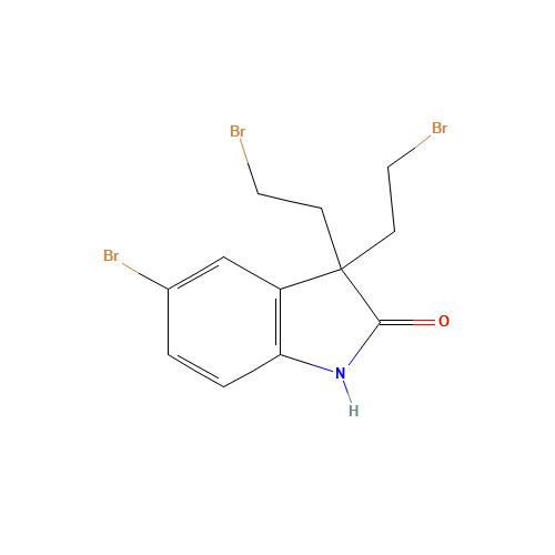 5-bromo-3,3-bis(2-bromoethyl)-1H-indol-2-one (CAS: 880079-37-8) - Related Chemical Product