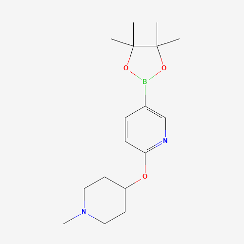 2-(1-methylpiperidin-4-yl)oxy-5-(4,4,5,5-tetramethyl-1,3,2-dioxaborolan-2-yl)pyridine (CAS: 1015242-42-8) - Related Chemical Product