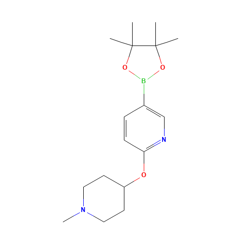 2-(1-methylpiperidin-4-yl)oxy-5-(4,4,5,5-tetramethyl-1,3,2-dioxaborolan-2-yl)pyridine (CAS: 1015242-42-8) - Related Chemical Product