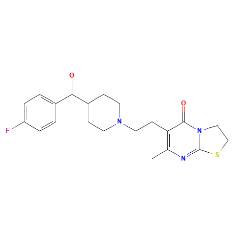 6-[2-[4-(4-fluorobenzoyl)piperidin-1-yl]ethyl]-7-methyl-2,3-dihydro-[1,3]thiazolo[3,2-a]pyrimidin-5-one (CAS: 86487-64-1) - Related Chemical Product