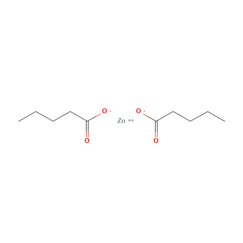 zinc;pentanoate (CAS: 556-38-7) - Chemical Structure and Molecular Formula 