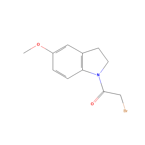 2-bromo-1-(5-methoxy-2,3-dihydroindol-1-yl)ethanone (CAS: 1116240-37-9) - Chemical Structure and Molecular Formula 