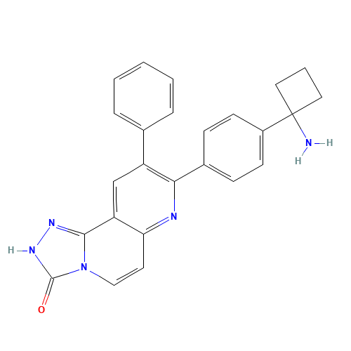 8-[4-(1-aminocyclobutyl)phenyl]-9-phenyl-2H-[1,2,4]triazolo[3,4-f][1,6]naphthyridin-3-one (CAS: 1032349-93-1) - Related Chemical Product