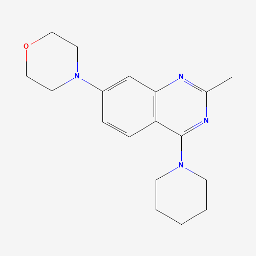 4-(2-methyl-4-piperidin-1-ylquinazolin-7-yl)morpholine (CAS: 1334601-19-2) - Chemical Structure and Molecular Formula 