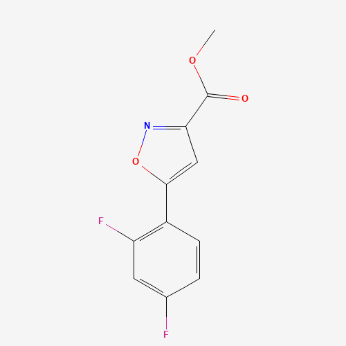 methyl 5-(2,4-difluorophenyl)-1,2-oxazole-3-carboxylate (CAS: 1105191-49-8) - Chemical Structure and Molecular Formula 