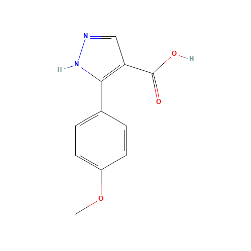 5-(4-methoxyphenyl)-1H-pyrazole-4-carboxylic acid (CAS: 618383-46-3) - Chemical Structure and Molecular Formula 
