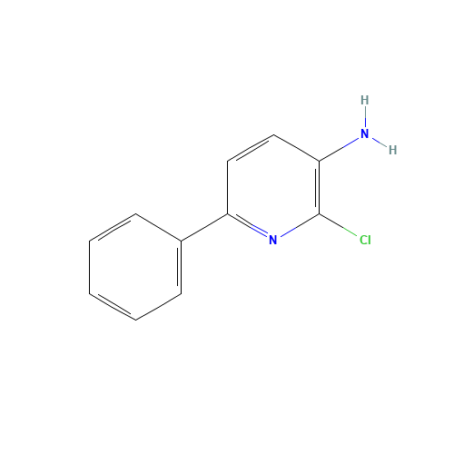 2-chloro-6-phenylpyridin-3-amine (CAS: 31676-71-8) - Chemical Structure and Molecular Formula 