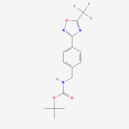 tert-butyl N-[[4-[5-(trifluoromethyl)-1,2,4-oxadiazol-3-yl]phenyl]methyl]carbamate (CAS: 1433206-28-0) - Related Chemical Product