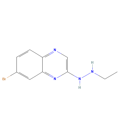 1-(7-bromoquinoxalin-2-yl)-2-ethylhydrazine (CAS: 1391763-47-5) - Chemical Structure and Molecular Formula 