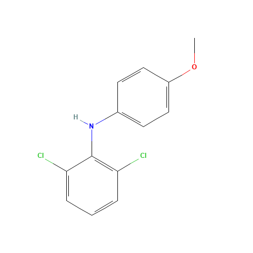 2,6-dichloro-N-(4-methoxyphenyl)aniline (CAS: 30124-19-7) - Chemical Structure and Molecular Formula 