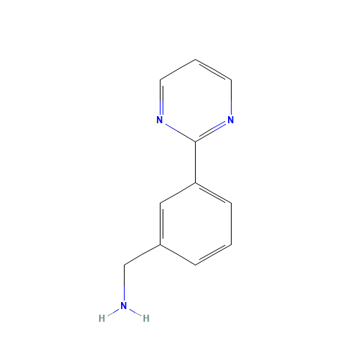 (3-pyrimidin-2-ylphenyl)methanamine (CAS: 910036-92-9) - Chemical Structure and Molecular Formula 