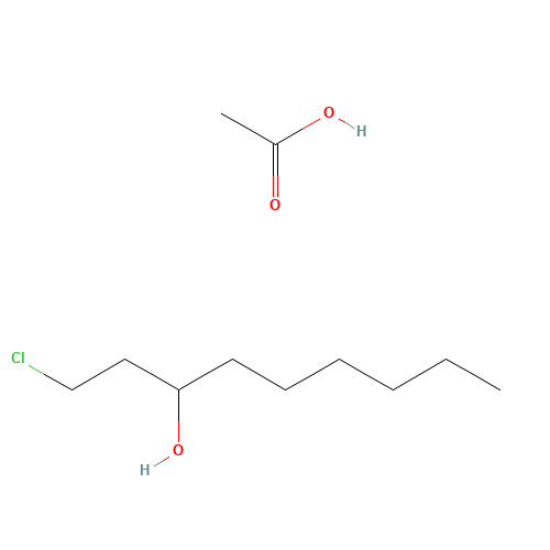 acetic acid;1-chlorononan-3-ol (CAS: 54691-32-6) - Chemical Structure and Molecular Formula 