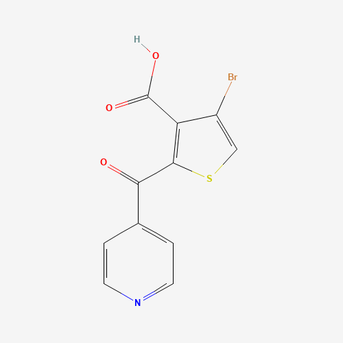 4-bromo-2-(pyridine-4-carbonyl)thiophene-3-carboxylic acid (CAS: 1433203-86-1) - Chemical Structure and Molecular Formula 