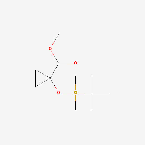 methyl 1-[tert-butyl(dimethyl)silyl]oxycyclopropane-1-carboxylate (CAS: 90660-08-5) - Chemical Structure and Molecular Formula 