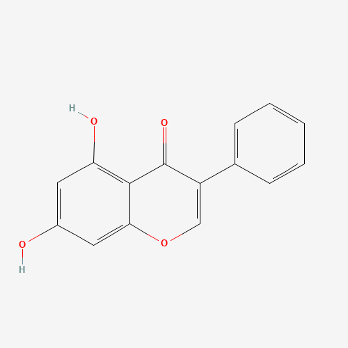 5,7-dihydroxy-3-phenylchromen-4-one (CAS: 4044-00-2) - Chemical Structure and Molecular Formula 
