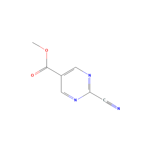 methyl 2-cyanopyrimidine-5-carboxylate (CAS: 933989-25-4) - Chemical Structure and Molecular Formula 