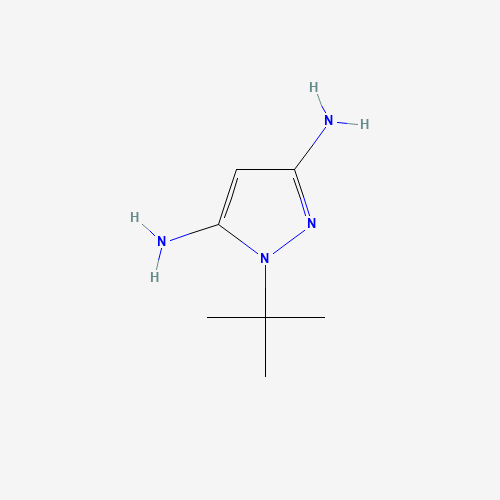 1-tert-butylpyrazole-3,5-diamine (CAS: 1248686-50-1) - Chemical Structure and Molecular Formula 