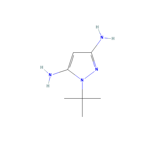 1-tert-butylpyrazole-3,5-diamine (CAS: 1248686-50-1) - Chemical Structure and Molecular Formula 