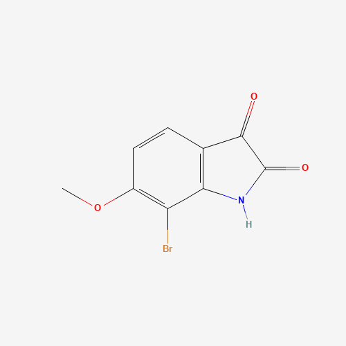 7-bromo-6-methoxy-1H-indole-2,3-dione (CAS: 1180497-44-2) - Chemical Structure and Molecular Formula 