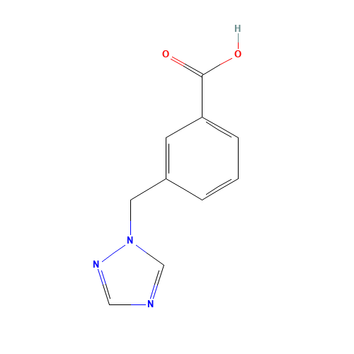 3-(1,2,4-triazol-1-ylmethyl)benzoic acid (CAS: 857284-23-2) - Chemical Structure and Molecular Formula 