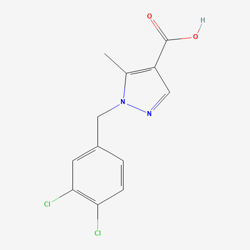 1-[(3,4-dichlorophenyl)methyl]-5-methylpyrazole-4-carboxylic acid (CAS: 1035224-58-8) - Chemical Structure and Molecular Formula 