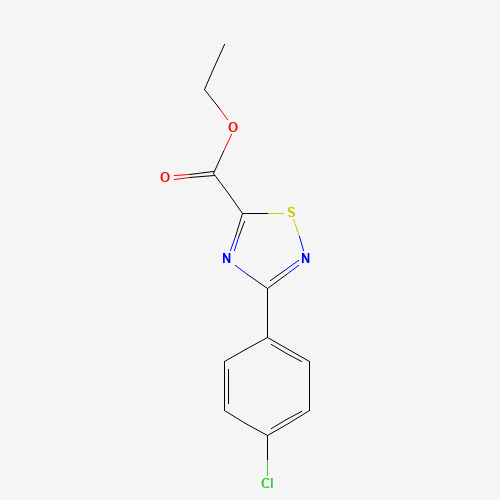 ethyl 3-(4-chlorophenyl)-1,2,4-thiadiazole-5-carboxylate (CAS: 61689-39-2) - Chemical Structure and Molecular Formula 