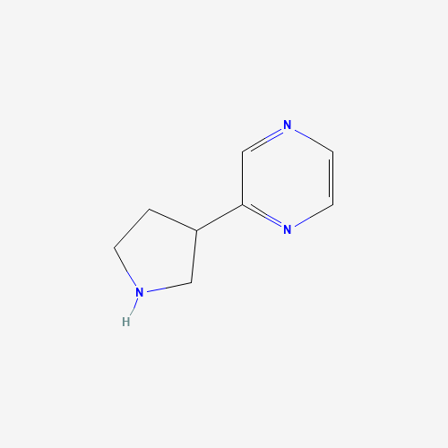 2-pyrrolidin-3-ylpyrazine (CAS: 861965-58-4) - Chemical Structure and Molecular Formula 