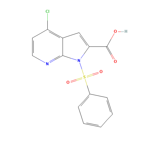 1-(benzenesulfonyl)-4-chloropyrrolo[2,3-b]pyridine-2-carboxylic acid (CAS: 1227268-65-6) - Related Chemical Product