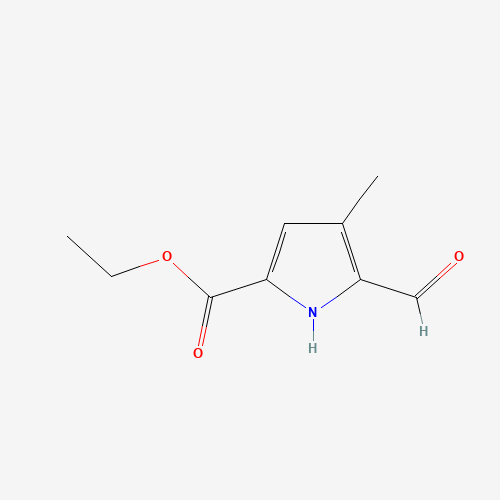 ethyl 5-formyl-4-methyl-1H-pyrrole-2-carboxylate (CAS: 26018-26-8) - Chemical Structure and Molecular Formula 