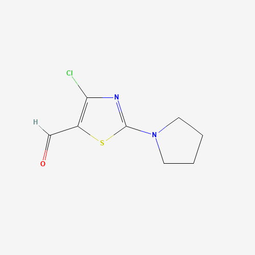 4-chloro-2-pyrrolidin-1-yl-1,3-thiazole-5-carbaldehyde (CAS: 175543-06-3) - Chemical Structure and Molecular Formula 