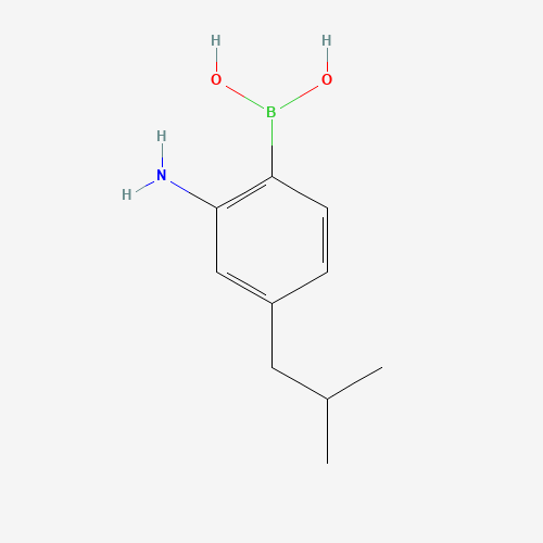 [2-amino-4-(2-methylpropyl)phenyl]boronic acid (CAS: 153624-54-5) - Chemical Structure and Molecular Formula 