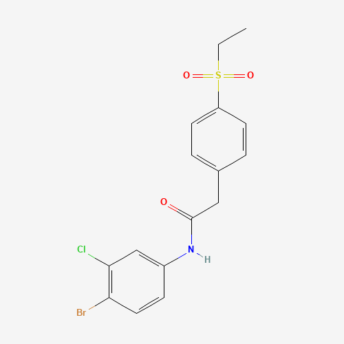 N-(4-bromo-3-chlorophenyl)-2-(4-ethylsulfonylphenyl)acetamide (CAS: 1426804-58-1) - Related Chemical Product