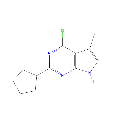 4-chloro-2-cyclopentyl-5,6-dimethyl-7H-pyrrolo[2,3-d]pyrimidine (CAS: 251947-13-4) - Related Chemical Product