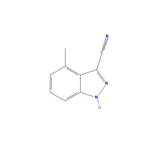 4-methyl-1H-indazole-3-carbonitrile (CAS: 29984-94-9) - Chemical Structure and Molecular Formula 
