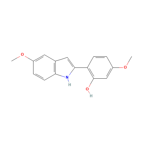 5-methoxy-2-(5-methoxy-1H-indol-2-yl)phenol (CAS: 1370468-20-4) - Chemical Structure and Molecular Formula 